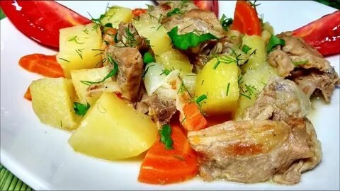 Мясо молодого козленка с картошкой