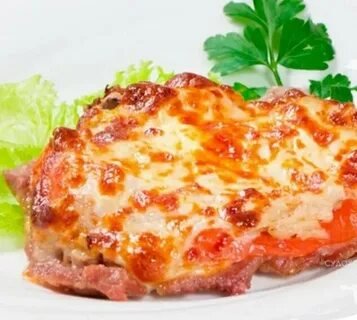 Мясо, запеченное под майонезом